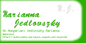 marianna jedlovszky business card